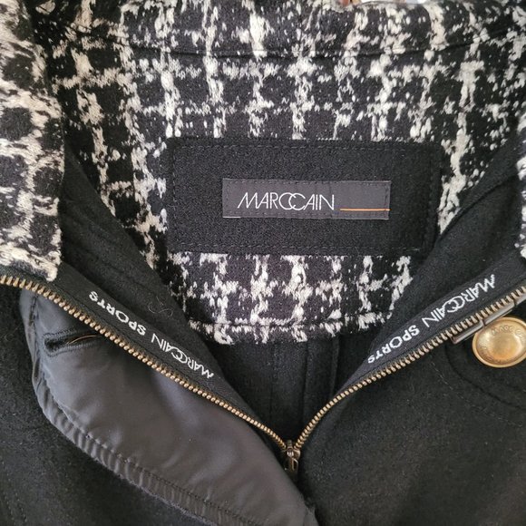 Marc Cain Hooded Virgin Wool Bomber Jacket US 8 - Picture 2 of 16